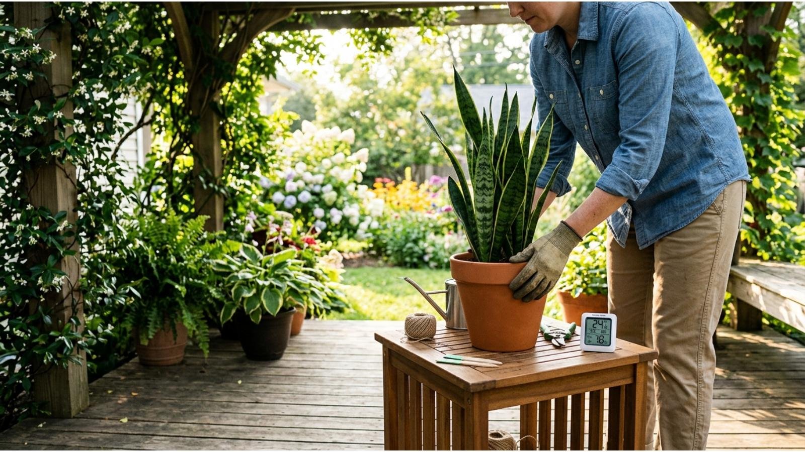 acclimate-a-snake-plant-outdoors
