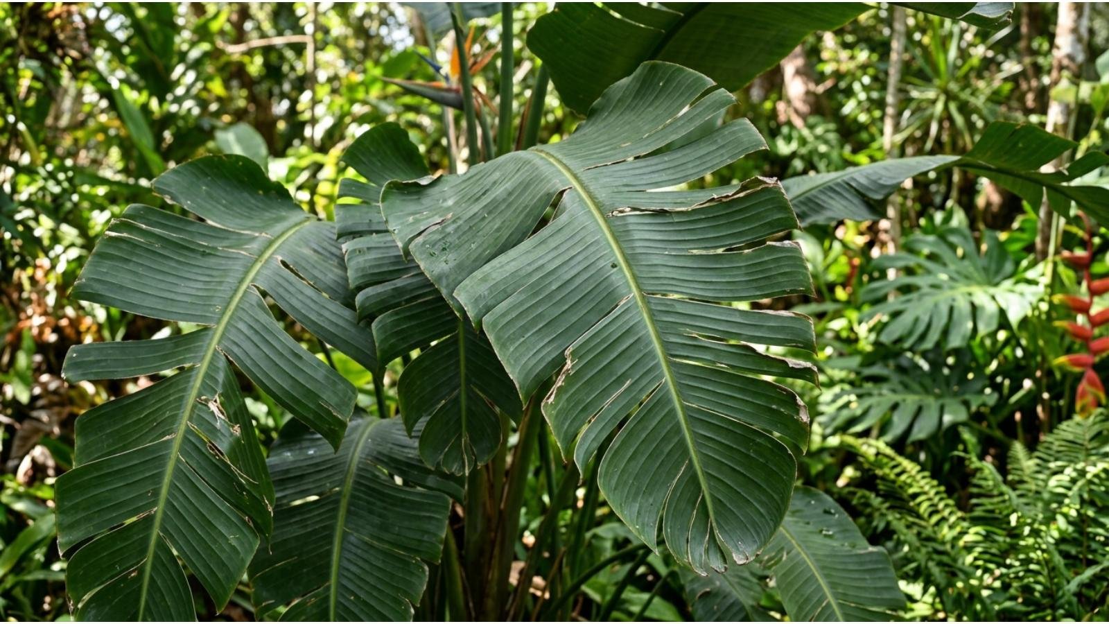 bird-of-paradise-leaves-splitting
