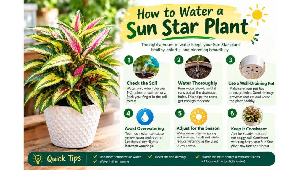 how-to-water-a-sun-star-plant