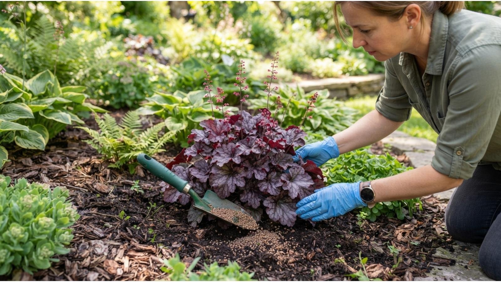 fertilizing-coral-bells