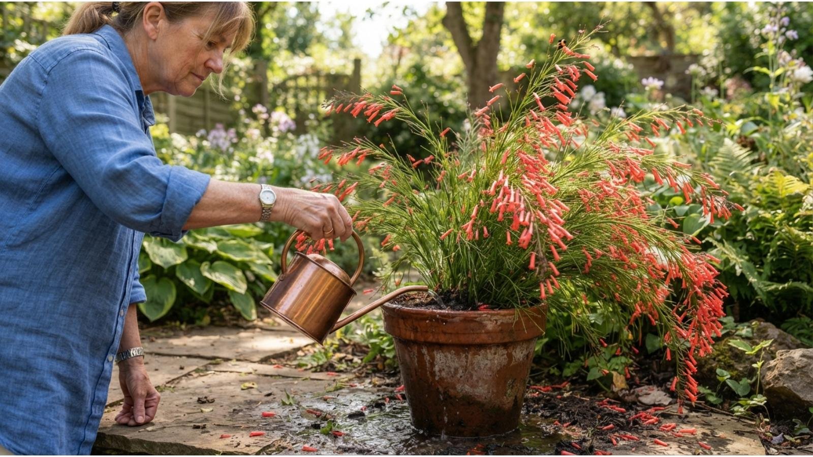 firecracker-plant-watering