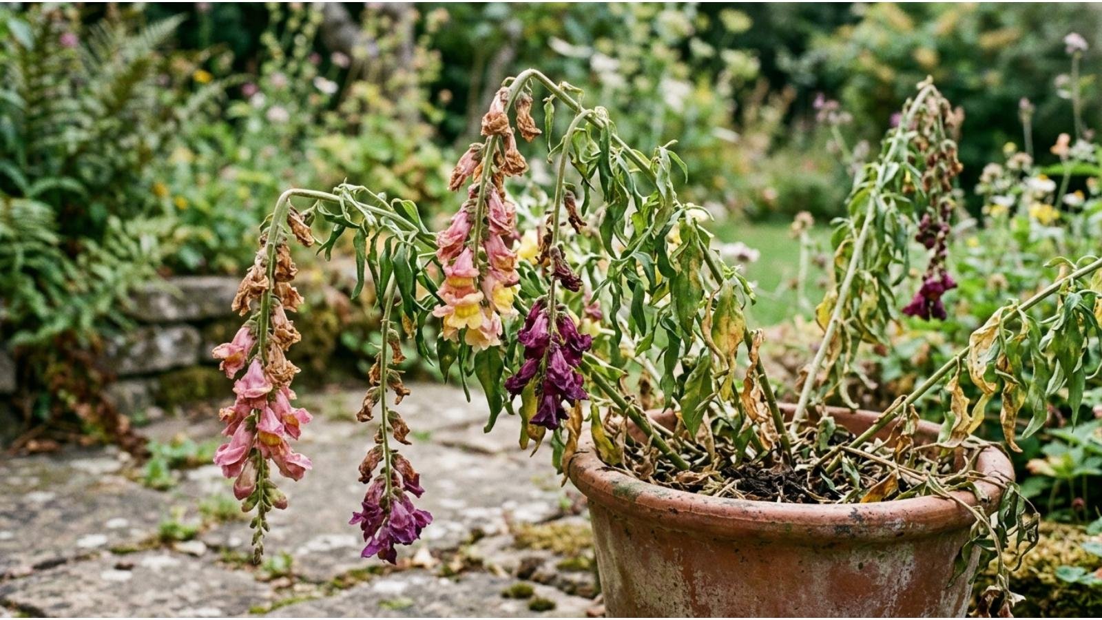 snapdragons-wilting