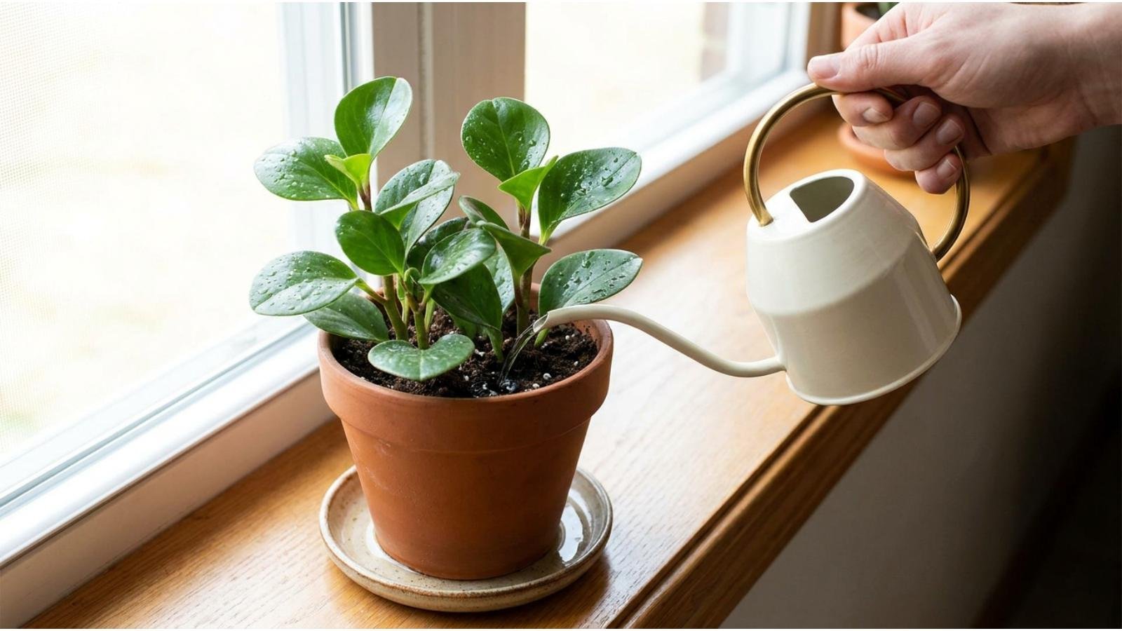 water-a-baby-rubber-plant