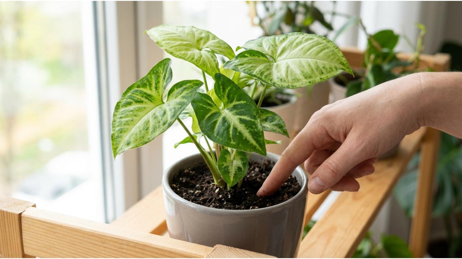 water-an-arrowhead-plant