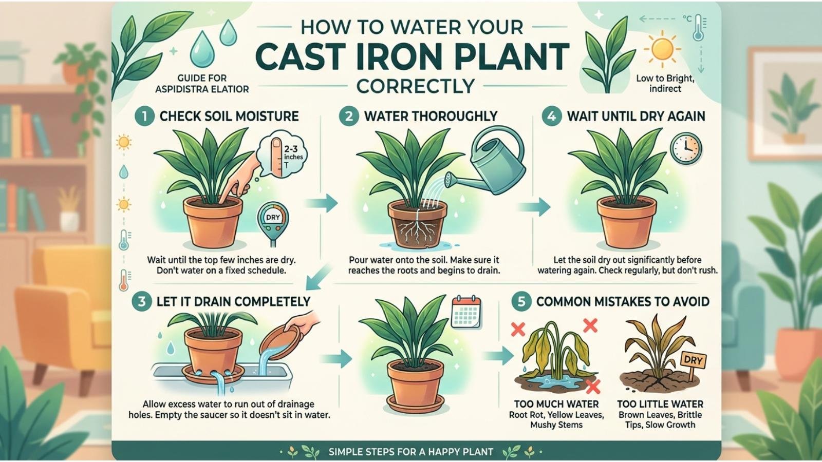 watering-cast-iron-plants-correctly