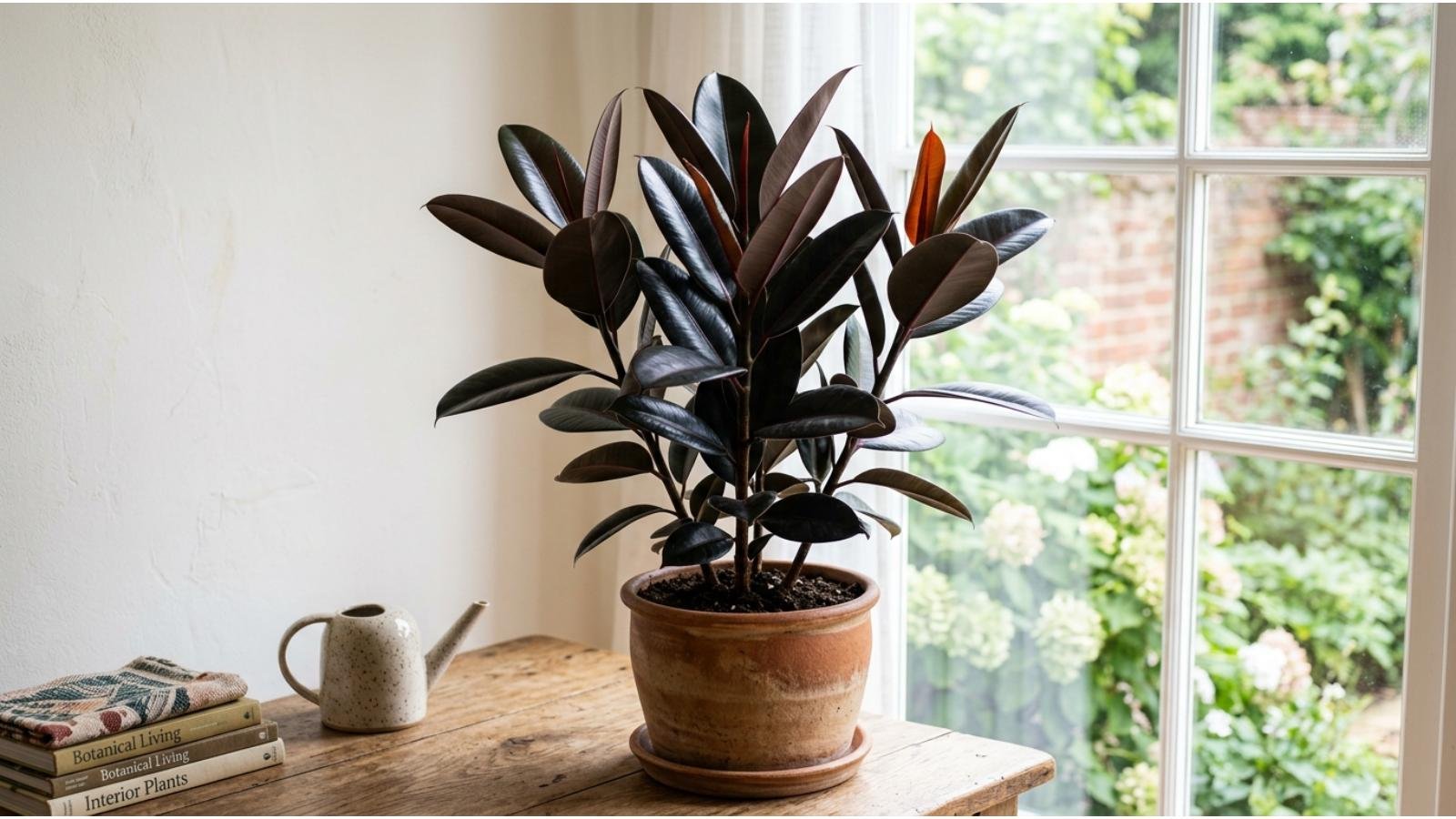 a-burgundy-rubber-plant