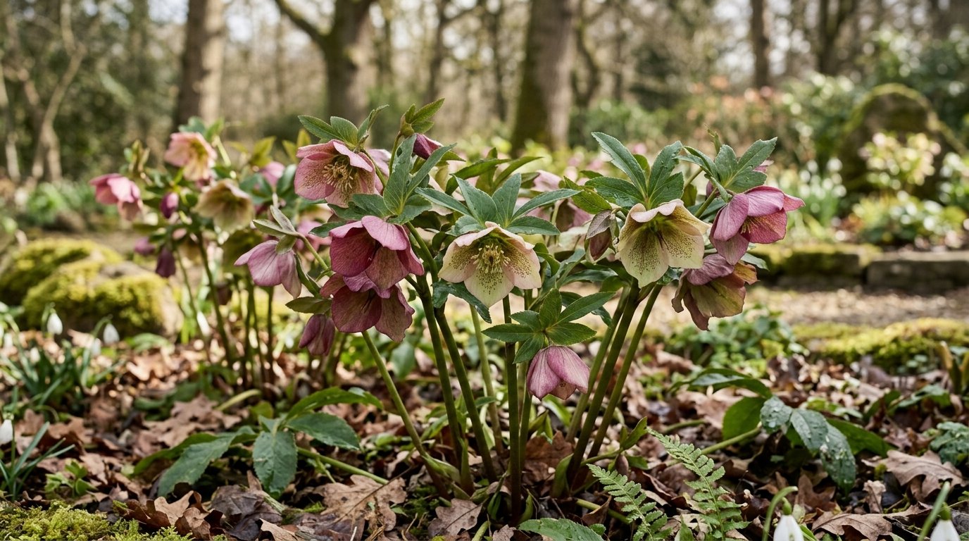 hellebores-are-flowering