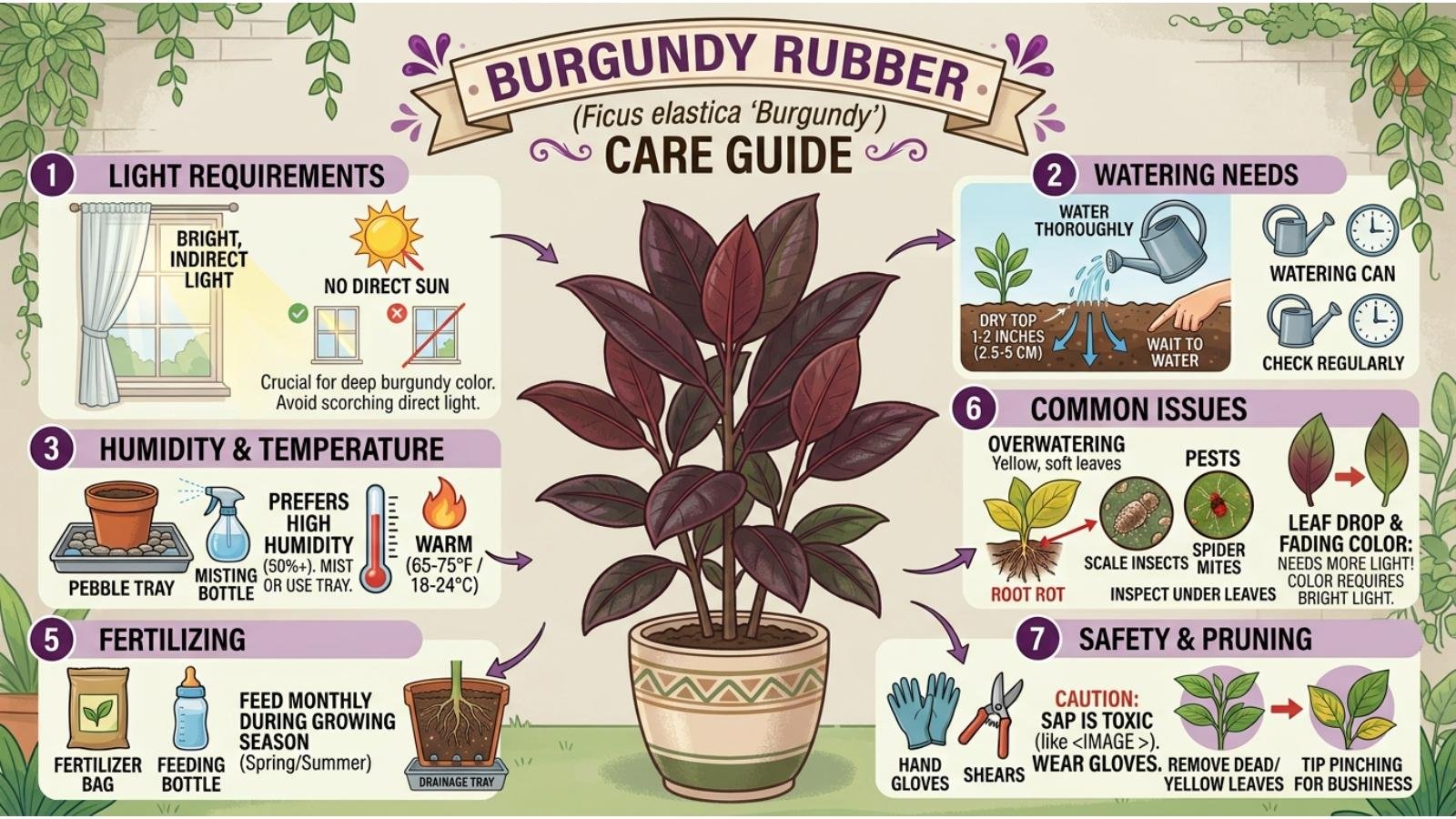 burgundy-rubber-plant-care