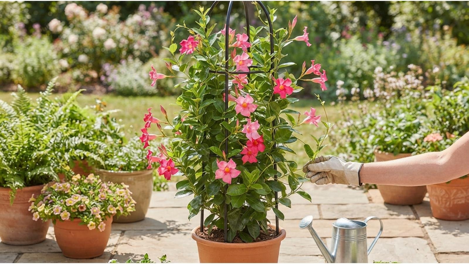 mandevilla-plant-care-outdoors