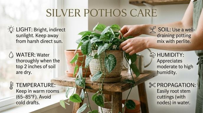 silver-pothos-care